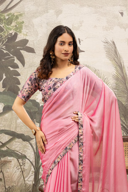 BLUSH PEONY ARTISAN SAREE