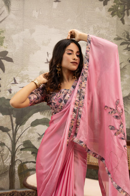 BLUSH PEONY ARTISAN SAREE