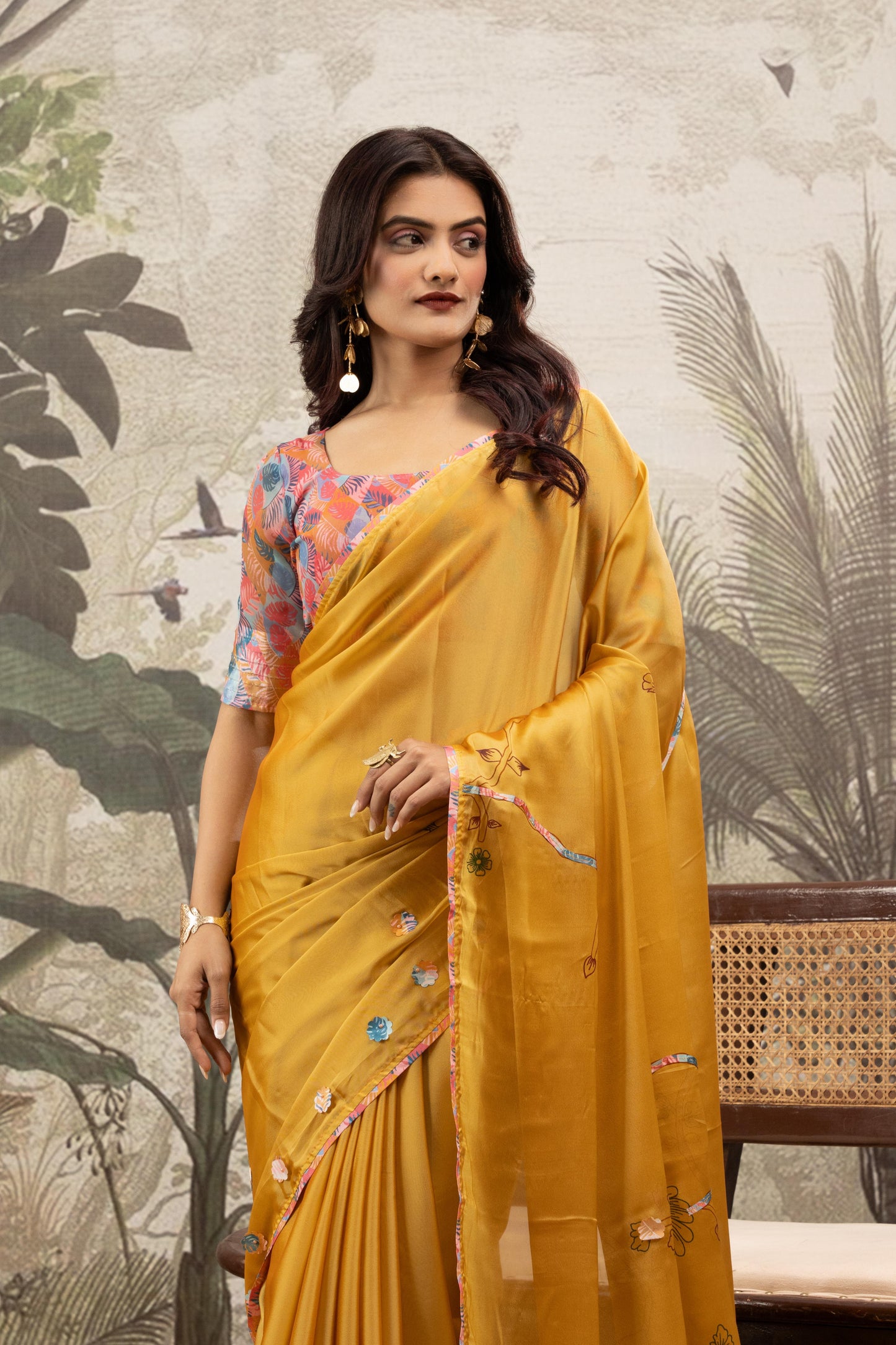 GOLDEN AMBER ARTISAN SAREE