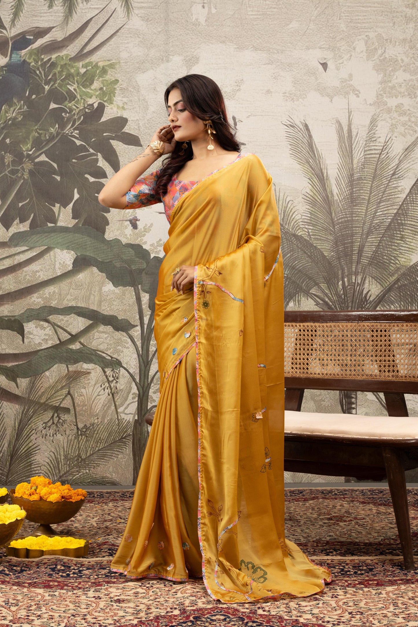 GOLDEN AMBER ARTISAN SAREE