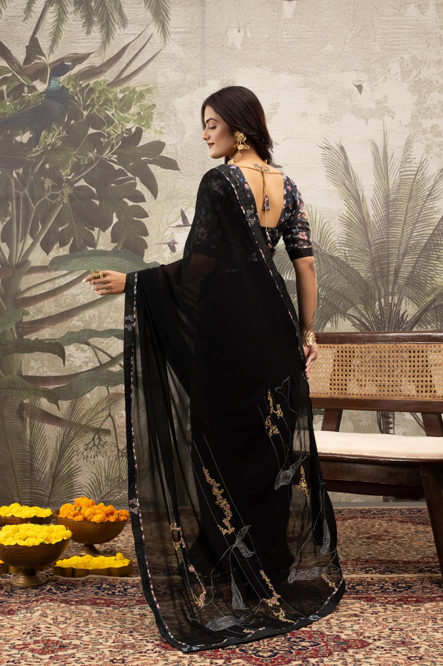 NOIR GARDENIA ARTISAN SAREE