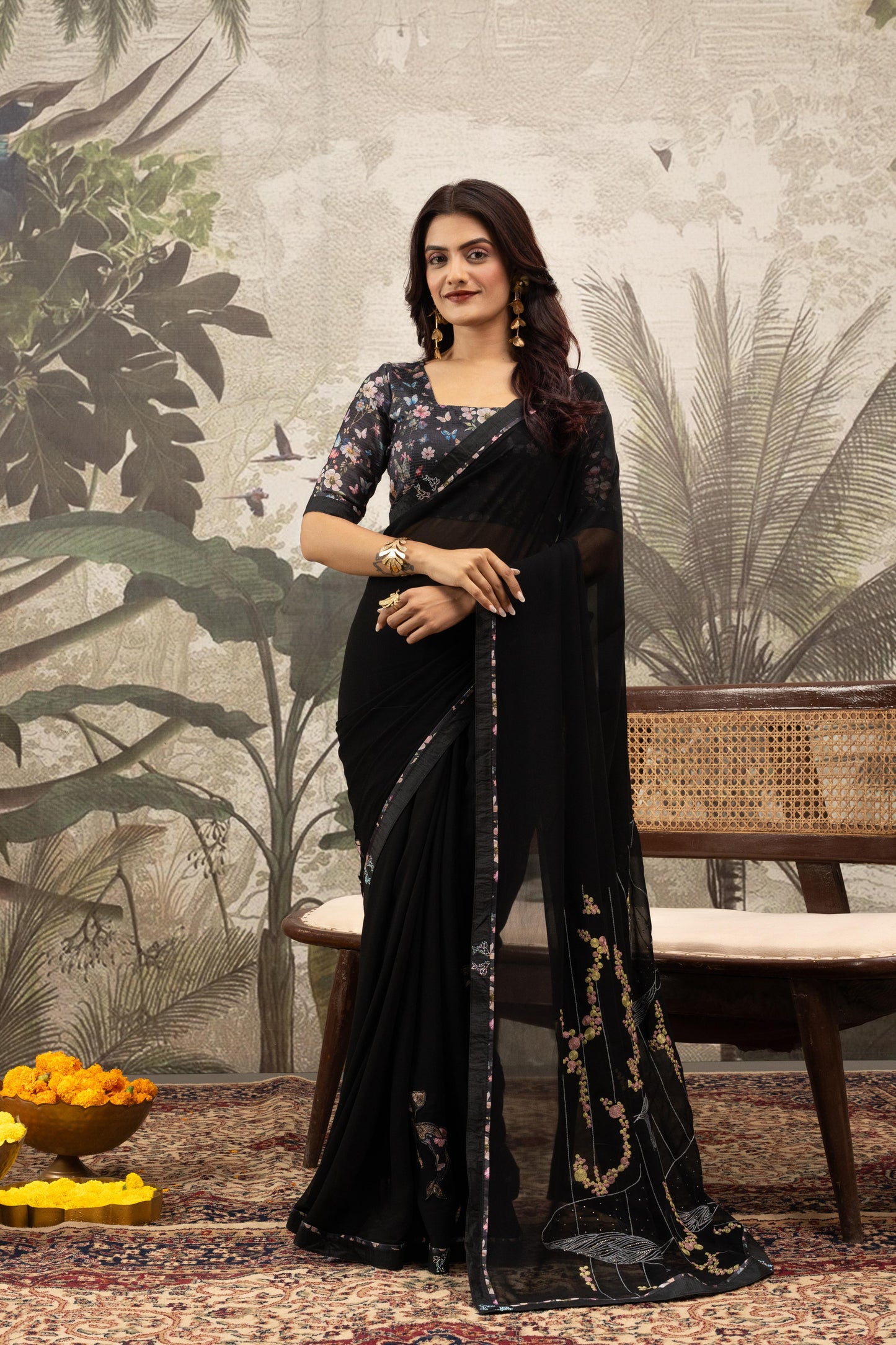 NOIR GARDENIA ARTISAN SAREE