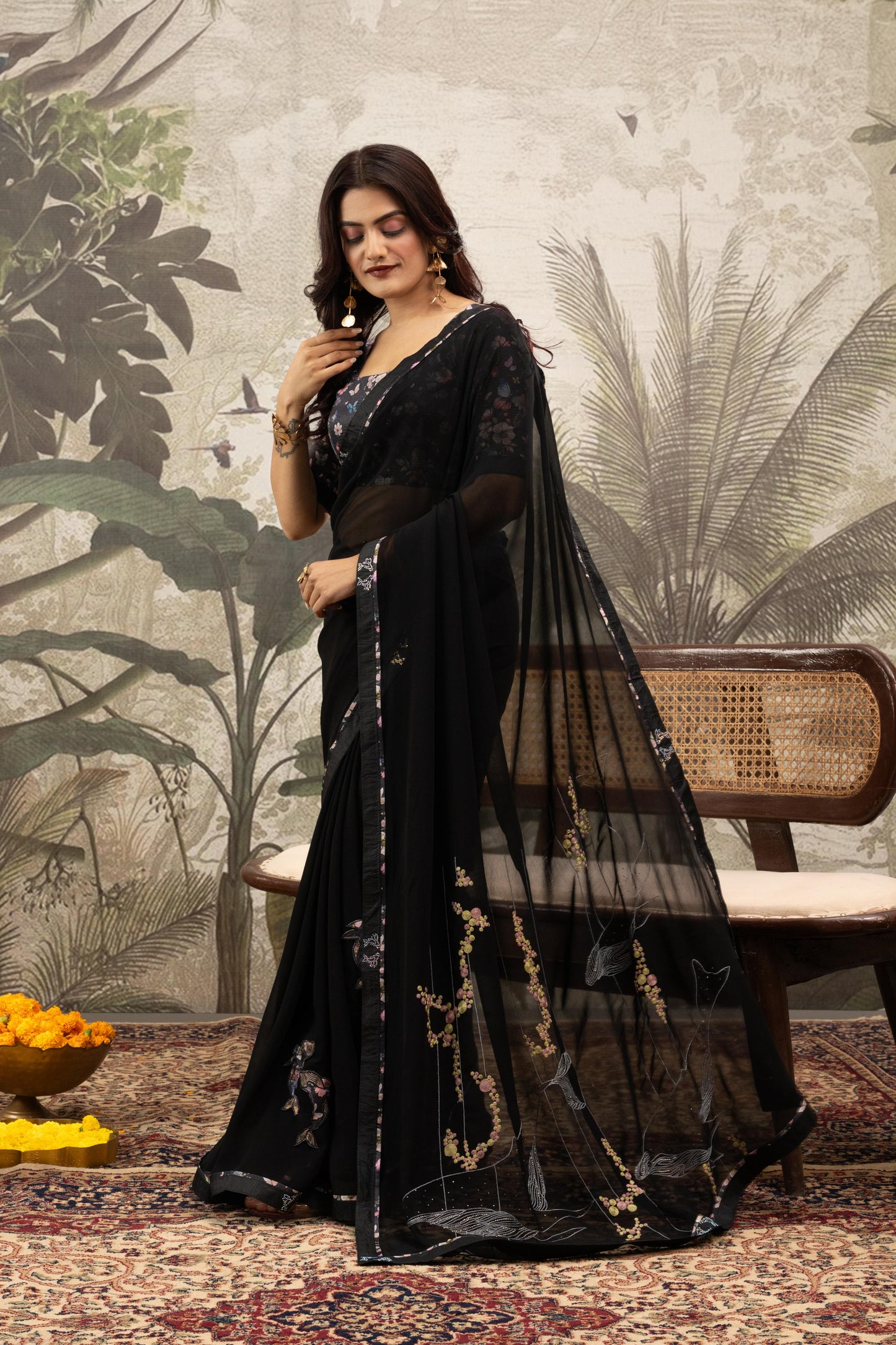 NOIR GARDENIA ARTISAN SAREE