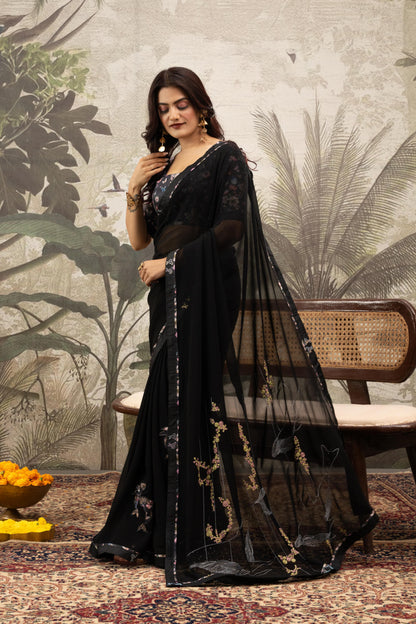 NOIR GARDENIA ARTISAN SAREE