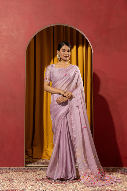 PRODUCT 8: ENCHANTING LAVENDER EMBROIDERED SAREE