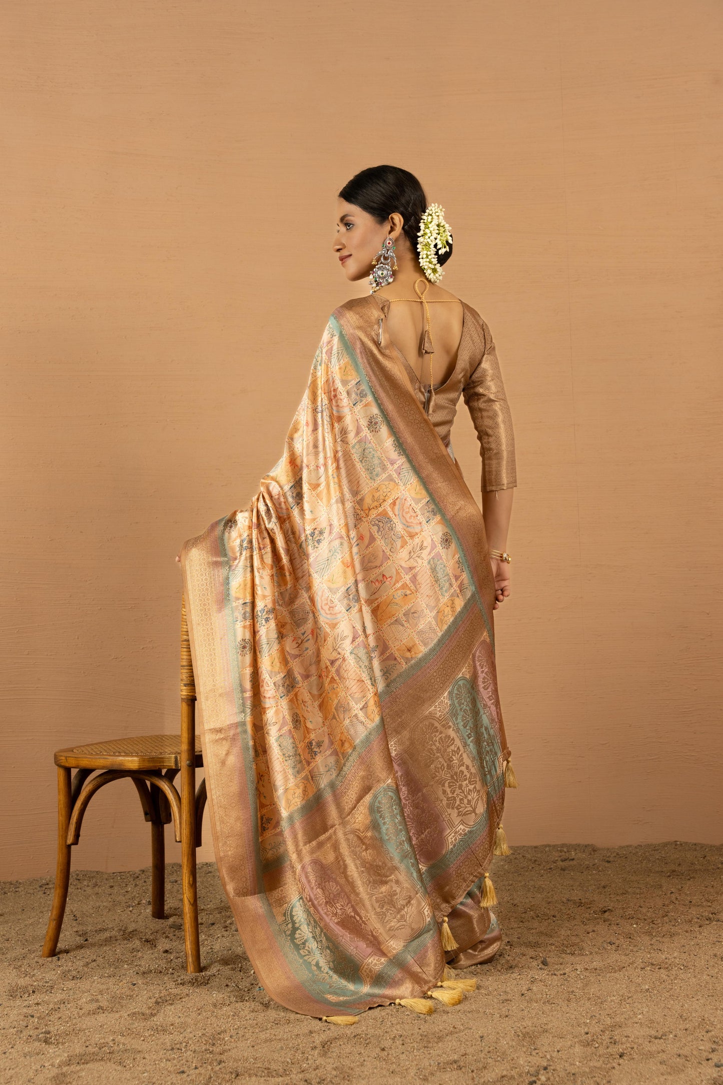 PEACH SERENITY KOTA SAREE