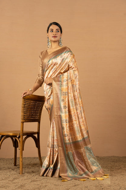 PEACH SERENITY KOTA SAREE