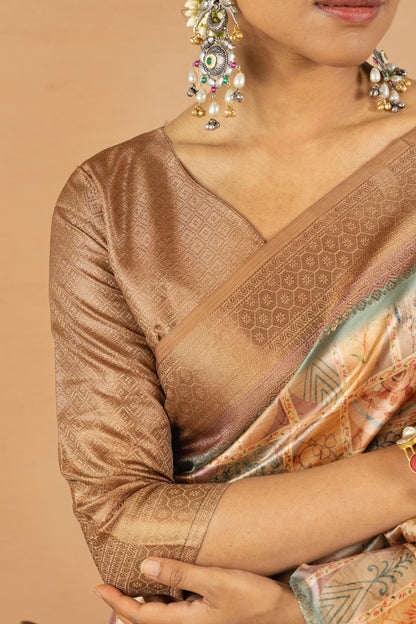 PEACH SERENITY KOTA SAREE